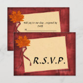 Autumn Wedding RSVP Kaartje (Voorkant / Achterkant)
