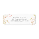 Autumn Wedding Swirl Etiket (Voorkant)