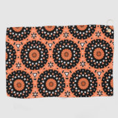 Autumn Westie Floral Golfhanddoek (Horizontaal)