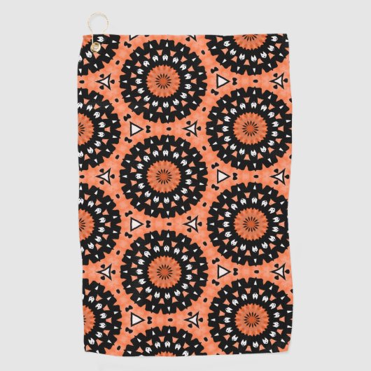 Autumn Westie Floral Golfhanddoek (Voorkant)