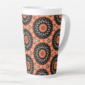 Autumn Westie Flowers Latte Mok (Rechterhoek)