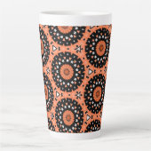 Autumn Westie Flowers Latte Mok (Voorkant)