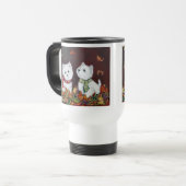 Autumn Westie Travel Mug Reisbeker (Voorkant links)