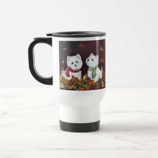 Autumn Westie Travel Mug Reisbeker