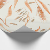 Autumn Wheat Grain Cereum Planten Botany Waterverf Cadeaupapier (Hoek)