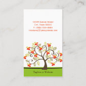 Autumn Whimsical Swirl Tree - Uniek en stijlvol Visitekaartje (Achterkant)