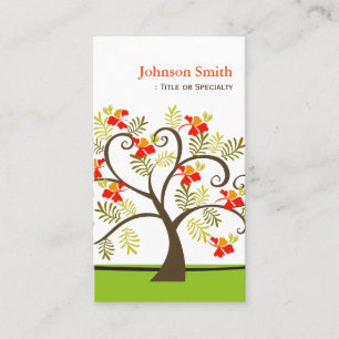 Autumn Whimsical Swirl Tree - Uniek en stijlvol Visitekaartje
