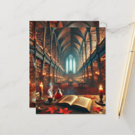 Autumn Whimsigoth Magical Library Scrapbook Paper