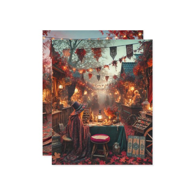 Autumn Whimsigoth Magical Market Scrapbook Papier (Voorkant / Achterkant in situ)
