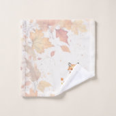 Autumn Whimsy – Thanksgiving Fox with Fall Leaves Bad Handdoek (Wasdoekje)