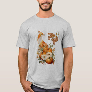 Autumn Whimsy: Vos, pompoenen en Herfst gebladerte T-shirt