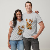 Autumn Whimsy: Vos, pompoenen en Herfst gebladerte T-shirt (Unisex)