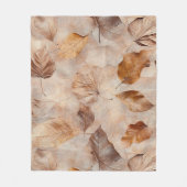 Autumn Whisper - Fall Leaves in Warm Earth Tones 5 Fleece Deken (Voorkant)