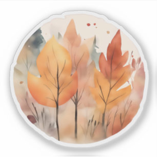 Autumn Whispers: een symfonie van herfstkleuren Sticker