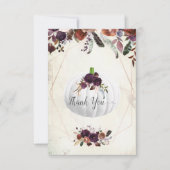 Autumn White Pumpkin Baby shower Dank u Bedankkaart (Voorkant)