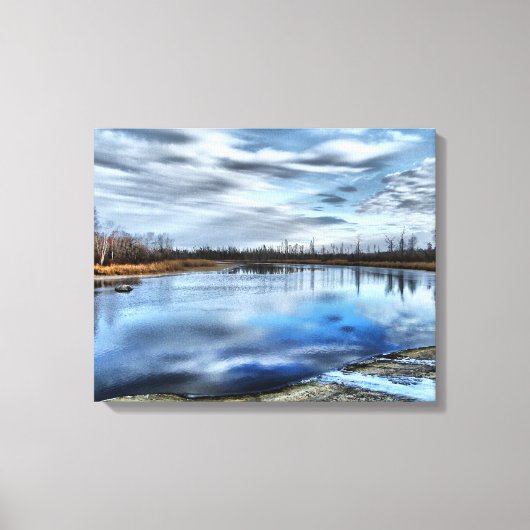 Autumn Whiteshell River Reflections Canvas Print (Voorkant)