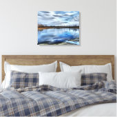 Autumn Whiteshell River Reflections Canvas Print (Insitu (Slaapkamer))