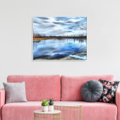 Autumn Whiteshell River Reflections Canvas Print (Insitu (Woonkamer))