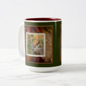 Autumn Whitetail Buck #3 Tweekleurige Koffiemok (Voorkant links)