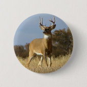 Autumn Whitetail Buck Ronde Button 5,7 Cm (Voorkant)