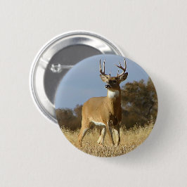 Autumn Whitetail Buck Ronde Button 5,7 Cm