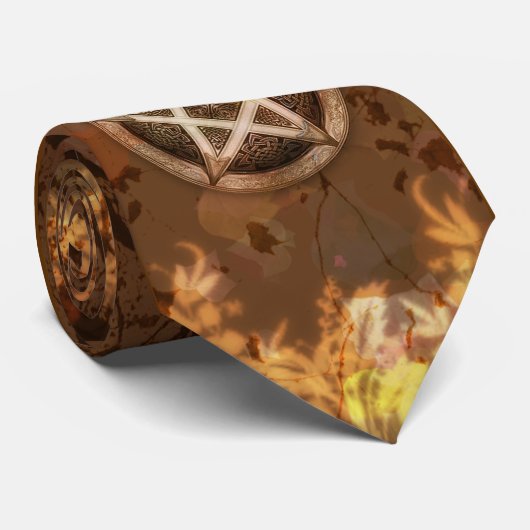 Autumn Wiccan Pentacle Stropdas (Opgerold)