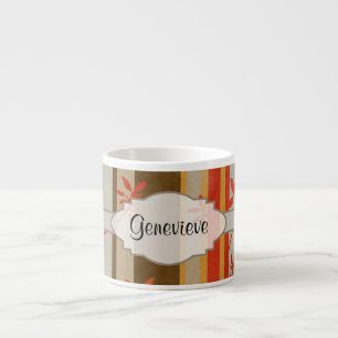 Autumn-wijnstokken en -strepen espresso kop