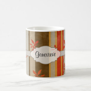 Autumn-wijnstokken en -strepen koffiemok