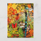 Autumn Wild Forest Dragon Fly Briefkaart (Voorkant)