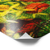 Autumn Wild Forest Dragon Fly Foto Afdruk (Hoek)