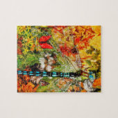 Autumn Wild Forest Dragon Fly Legpuzzel (Horizontaal)