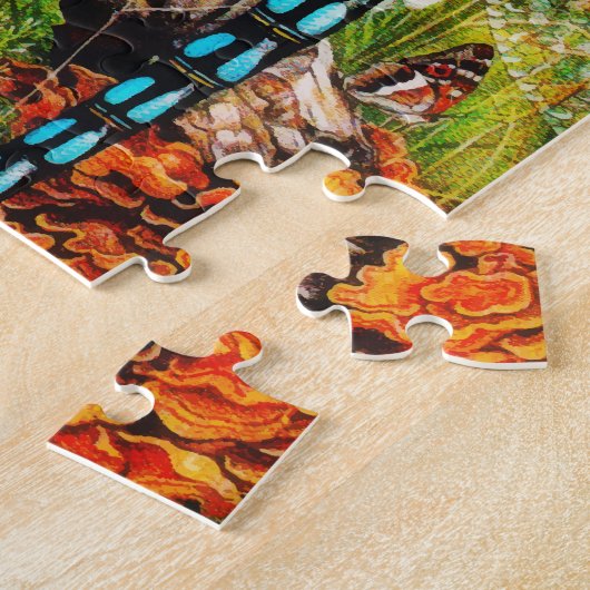 Autumn Wild Forest Dragon Fly Legpuzzel (Zijkant)