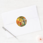 Autumn Wild Forest Dragon Fly Ronde Sticker (Envelop)