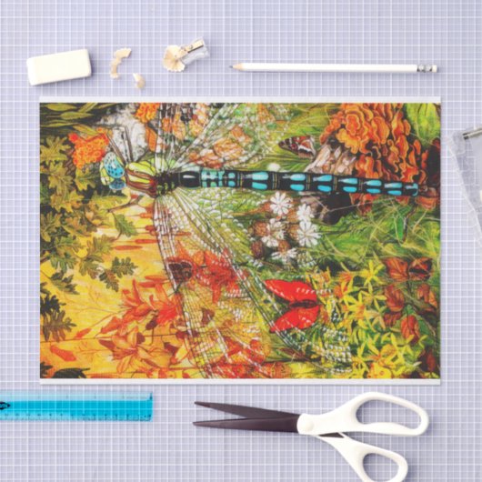 Autumn Wild Forest Dragon Fly Tissuepapier (Craft)