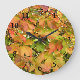 Autumn wilde wijnstokbladeren grote klok