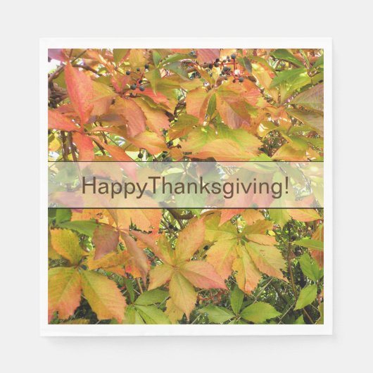 Autumn wilde wijnstokbladeren servet (Voorkant)