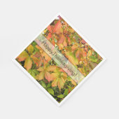 Autumn wilde wijnstokbladeren servet (Hoek)