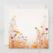 Autumn Wildflower Baby shower Invitation Kaart (Achterkant)