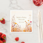 Autumn Wildflower Baby shower Invitation Servet (Insitu)