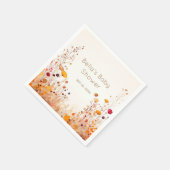 Autumn Wildflower Baby shower Invitation Servet (Hoek)