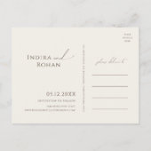 Autumn Wildflower Beige Save The Date Briefkaart (Achterkant)