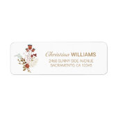 Autumn Wildflower Bouquet Return Address Label (Voorkant)