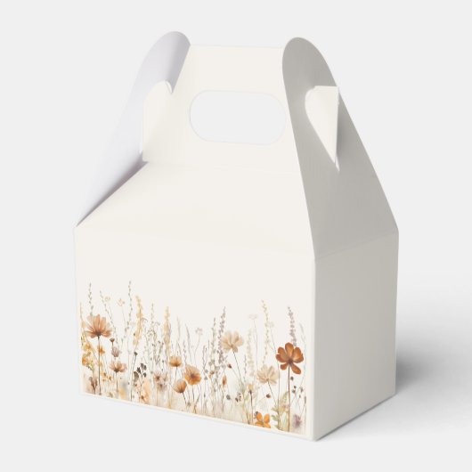 Autumn Wildflower Field Baby shower Bedankdoosjes (Achterkant)