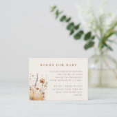 Autumn Wildflower Field Baby shower Boeken voor Ba Informatiekaartje (Staand voorkant)