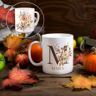 Autumn Wildflower Garden Initiaal M Koffiemok