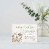 Autumn Wildflower Herfst Baby shower Boeken voor B Informatiekaartje (Staand voorkant)
