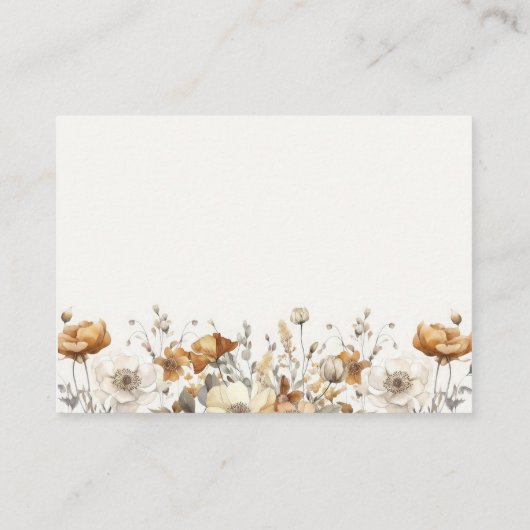 Autumn Wildflower Herfst Baby shower Boeken voor B Informatiekaartje (Achterkant)