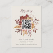 Autumn Wildflower Shower Registry QR Code Informatiekaartje (Voorkant)