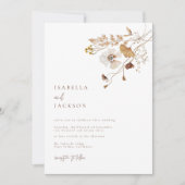 Autumn Wildflower Wedding Uitnodiging (Voorkant)