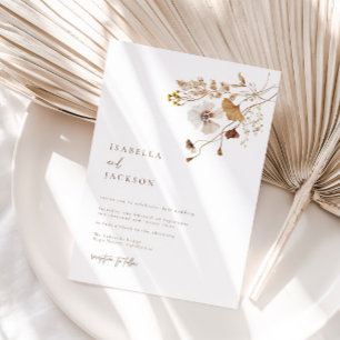 Autumn Wildflower Wedding Uitnodiging